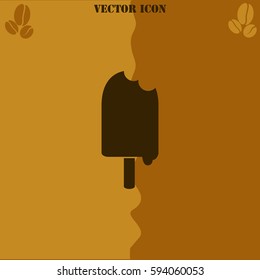 Ice Cream vector  icon Coffee symbol background.