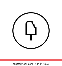 Ice cream vector icon, cold tasty symbol. Simple, flat design for web or mobile app
