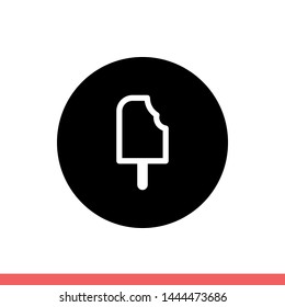 Ice cream vector icon, cold tasty symbol. Simple, flat design for web or mobile app