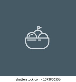 Ice Cream vector icon. Ice Cream concept stroke symbol design. Thin graphic elements vector illustration, outline pattern for your web site design, logo, UI. EPS 10.