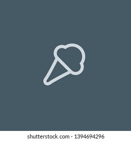 Ice Cream vector icon. Ice Cream concept stroke symbol design. Thin graphic elements vector illustration, outline pattern for your web site design, logo, UI. EPS 10.
