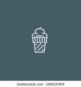 Ice Cream vector icon. Ice Cream concept stroke symbol design. Thin graphic elements vector illustration, outline pattern for your web site design, logo, UI. EPS 10.