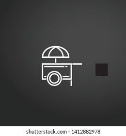 Ice Cream vector icon. Ice Cream concept stroke symbol design. Thin graphic elements vector illustration, outline pattern for your web site design, logo, UI. EPS 10.