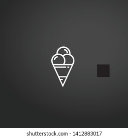 Ice Cream vector icon. Ice Cream concept stroke symbol design. Thin graphic elements vector illustration, outline pattern for your web site design, logo, UI. EPS 10.