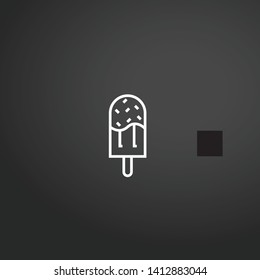 Ice Cream vector icon. Ice Cream concept stroke symbol design. Thin graphic elements vector illustration, outline pattern for your web site design, logo, UI. EPS 10.