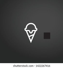Ice Cream vector icon. Ice Cream concept stroke symbol design. Thin graphic elements vector illustration, outline pattern for your web site design, logo, UI. EPS 10.