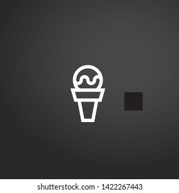 Ice Cream vector icon. Ice Cream concept stroke symbol design. Thin graphic elements vector illustration, outline pattern for your web site design, logo, UI. EPS 10.