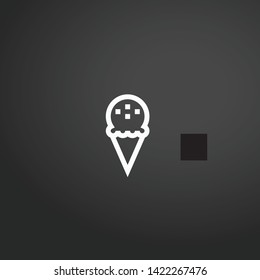 Ice Cream vector icon. Ice Cream concept stroke symbol design. Thin graphic elements vector illustration, outline pattern for your web site design, logo, UI. EPS 10.