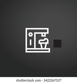 Ice Cream vector icon. Ice Cream concept stroke symbol design. Thin graphic elements vector illustration, outline pattern for your web site design, logo, UI. EPS 10.