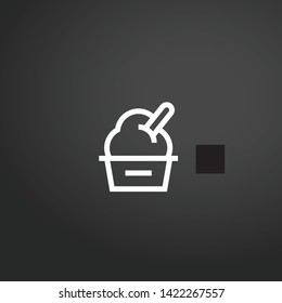 Ice Cream vector icon. Ice Cream concept stroke symbol design. Thin graphic elements vector illustration, outline pattern for your web site design, logo, UI. EPS 10.