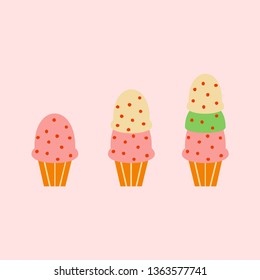 Ice Cream vector icon design
