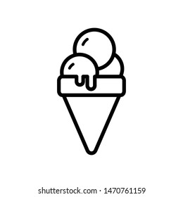 Ice Cream Vector Icon Design Template