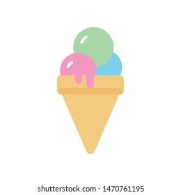 Ice Cream Vector Icon Design Template