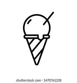 Ice Cream Vector Icon Design Template