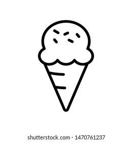 Ice Cream Vector Icon Design Template