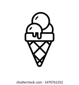 Ice Cream Vector Icon Design Template