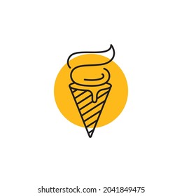 Ice Cream Vector icon design illustration Template