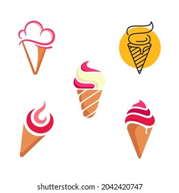 Ice Cream Vector icon design illustration Template