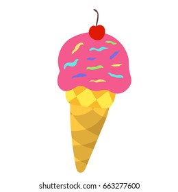Ice cream vector icon. Design elements.