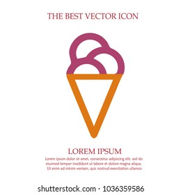 Ice cream vector icon eps 10.