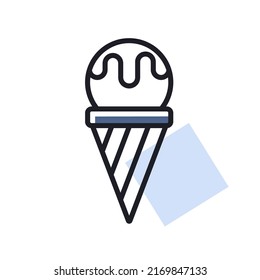 Ice Cream vector icon. Fast food sign. Graph symbol for cooking web site and apps design, logo, app, UI