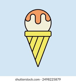 Icono de Vector de helado. Signo de comida rápida. Símbolo del gráfico para cocinar el diseño del Sitio web y de los App, logotipo, App, UI