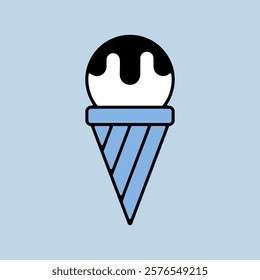 Ice Cream vector icon. Fast food sign. Graph symbol for cooking web site and apps design, logo, app, UI