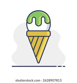 Ice Cream vector icon. Fast food sign. Graph symbol for cooking web site and apps design, logo, app, UI