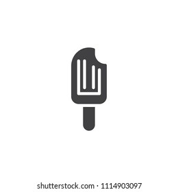 Ice cream vector icon. filled flat sign for mobile concept and web design. popsicle bite simple solid icon. Symbol, logo illustration. Pixel perfect vector graphics