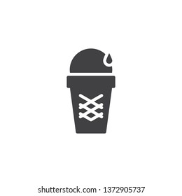 Ice cream vector icon. filled flat sign for mobile concept and web design. Dairy ice cream glyph icon. Symbol, logo illustration. Pixel perfect vector graphics