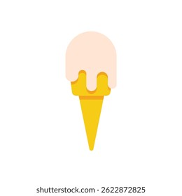 Ice cream vector icon. Flat minimalistic illustration of cold dessert. Summer season concept.