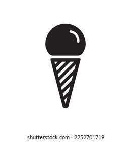 Ice Cream vector icon. Ice-cream flat sign design. Ice cream symbol pictogram