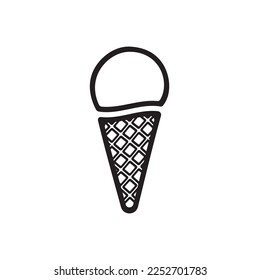 Ice Cream vector icon. Ice-cream flat sign design. Ice cream symbol pictogram