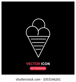 Ice Cream Vector Icon Illustration
