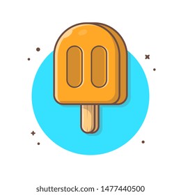 Ice Cream Vector Icon Illustration. Net with round circle. Popsicle Logo. Waffles. Cones. Summer. Beach. Flat Cartoon Style Suitable for Web Landing Page, Banner, Flyer, Sticker, Wallpaper, Background