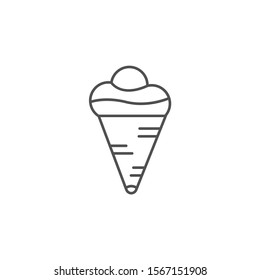 Ice cream vector icon. Ice cream vector illustration