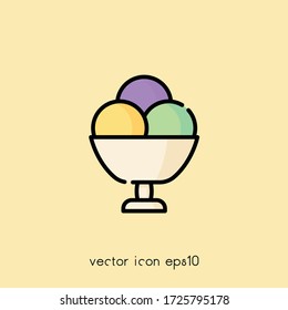 Ice cream vector icon illustration. Ui/Ux. Premium quality.
