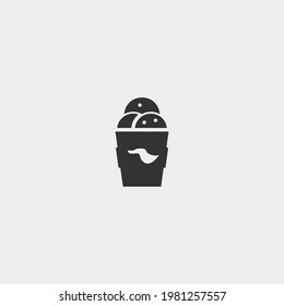 Ice cream vector icon illustration sign