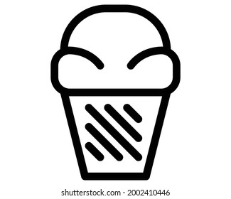 Ilustración Icono de vector de helado
