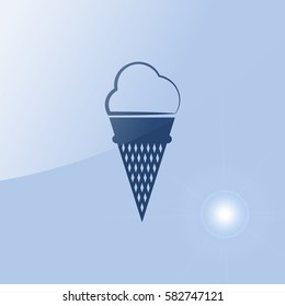 ice cream vector icon illustration