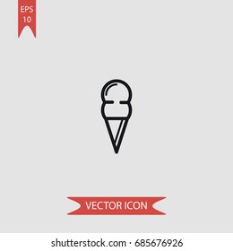 Ice cream vector icon, illustration symbol