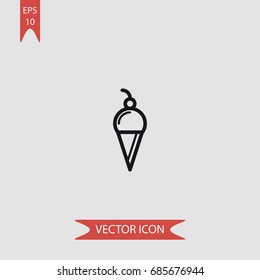 Ice cream vector icon, illustration symbol