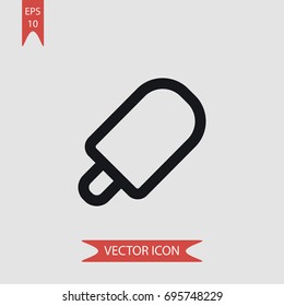 Ice cream vector icon, illustration symbol