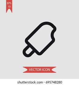 Ice cream vector icon, illustration symbol