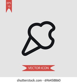 Ice cream vector icon, illustration symbol