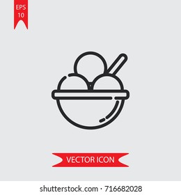 Ice cream vector icon, illustration symbol