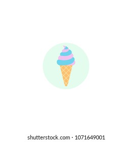 Ice cream vector icon isolated on background. Trendy sweet symbol. Logo illustration.