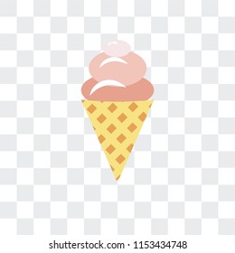 Ice cream vector icon isolated on transparent background, Ice cream logo concept