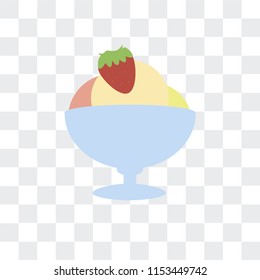 Ice cream vector icon isolated on transparent background, Ice cream logo concept