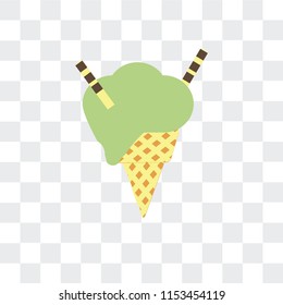 Ice cream vector icon isolated on transparent background, Ice cream logo concept